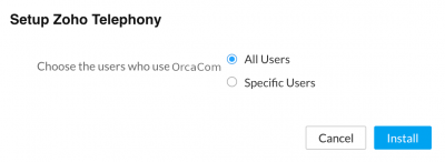 zoho Orca select users